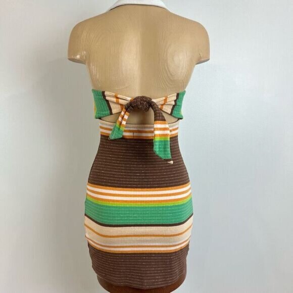 Urban Outfitters Women’s Small Dalton Striped Rib Knit Mini Dress Sold Out Y2K - Picture 3 of 10